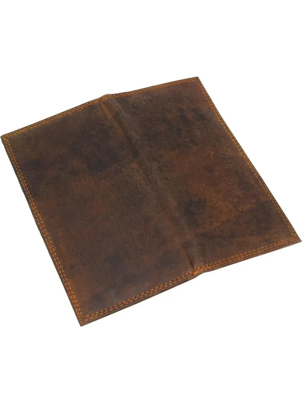 Vintage Leather RFID Blocking Slim Checkbook Cover Wallet - Brown, Stylish